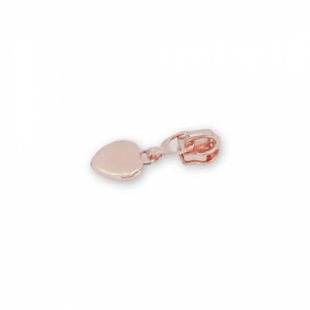 Four 5 Heart Zipper Pulls Rose Gold # STS276C