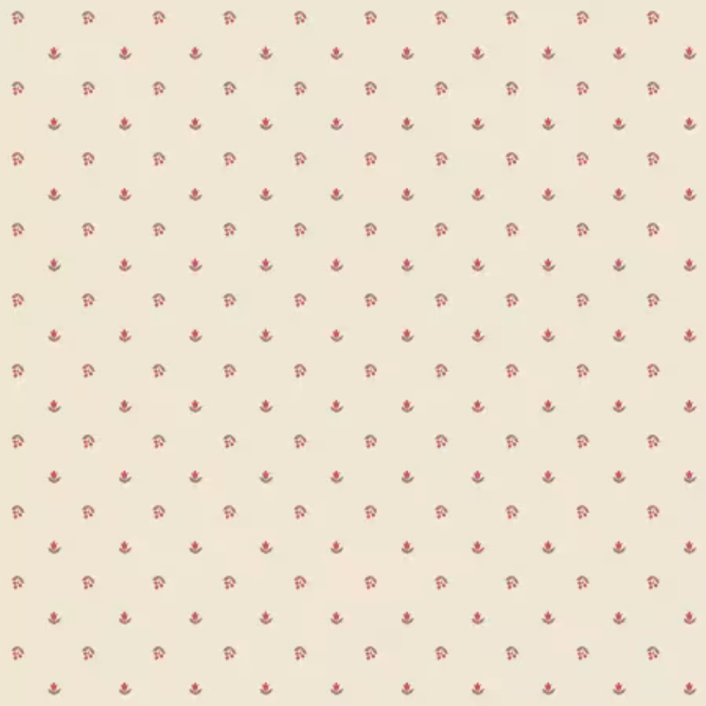 French Market - Cream Flower Dot # 11044-E