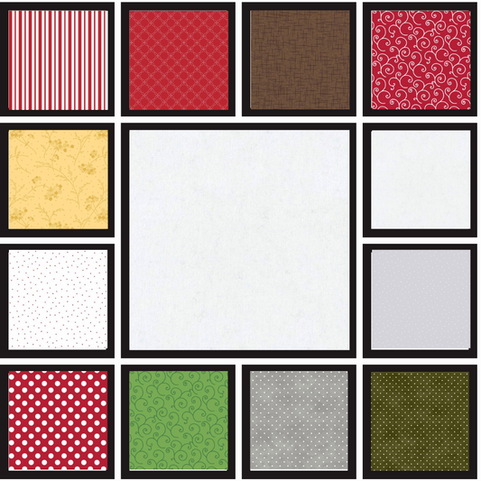 Frosty Goes to Town Block of the Month Fat Quarter Insurance Bundle - 13 Pack
