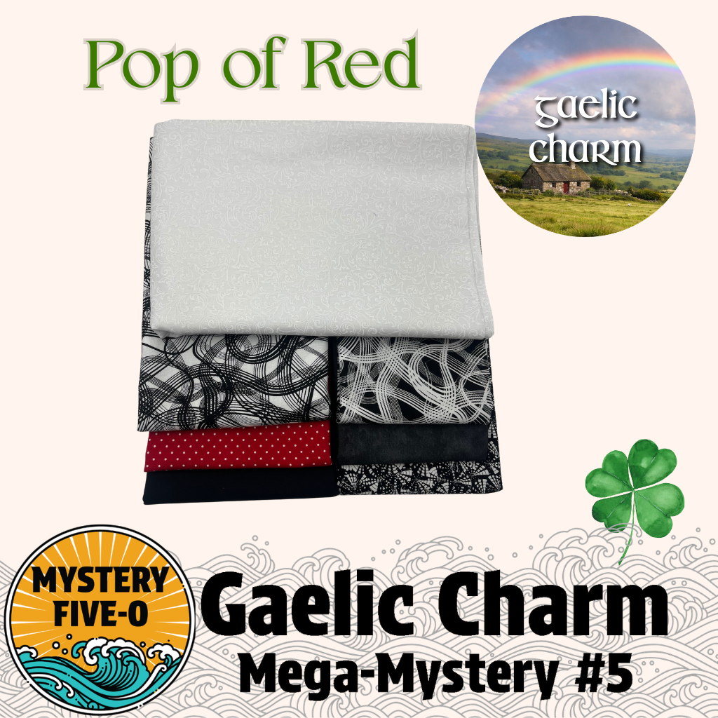 Gaelic Charm  - Pop of Red - Mystery Five-0