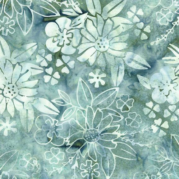 Gaia - Frosted Foliage - Floral Spray - Multi Grey Teal Iceberg - LM912501 855