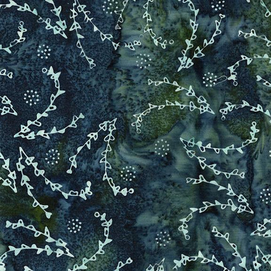 Gaia - Frosted Foliage - Lines of Vines - Teal Bridgewater - LM912505997