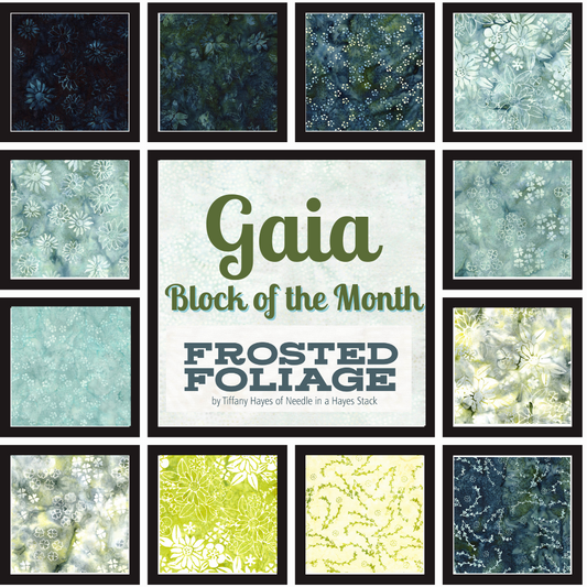 Gaia In Frosted Foliage Block of the Month Fat Quarter Bundle
