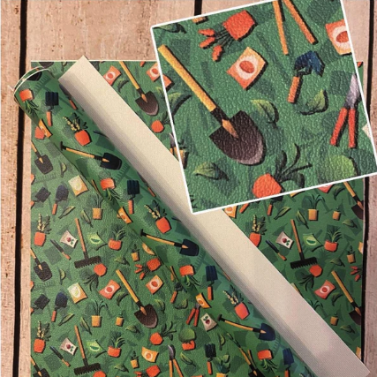 Gardening Printed Vinyl - 12in x 53in