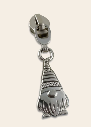 Gnome Zipper Pulls - Silver - Size #5