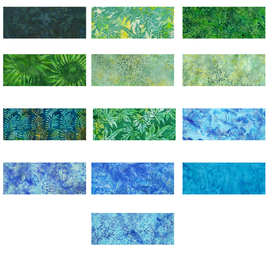 Grandma's Garden Dark - Block of the Month - Fat Quarter Insurance Bundle
