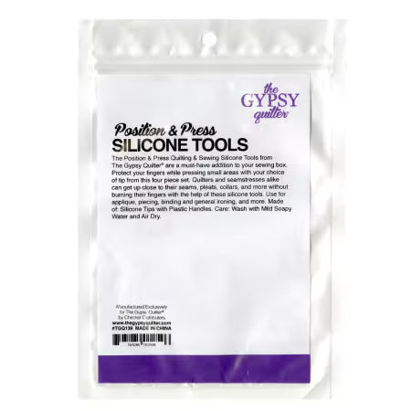 The Gypsy Quilter Position and Press Quilting and Sewing Silicone Tools 4ct # TGQ139