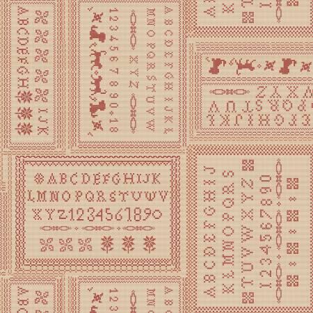 Haberdashery - Red Sampler Patch - R520923D-RED