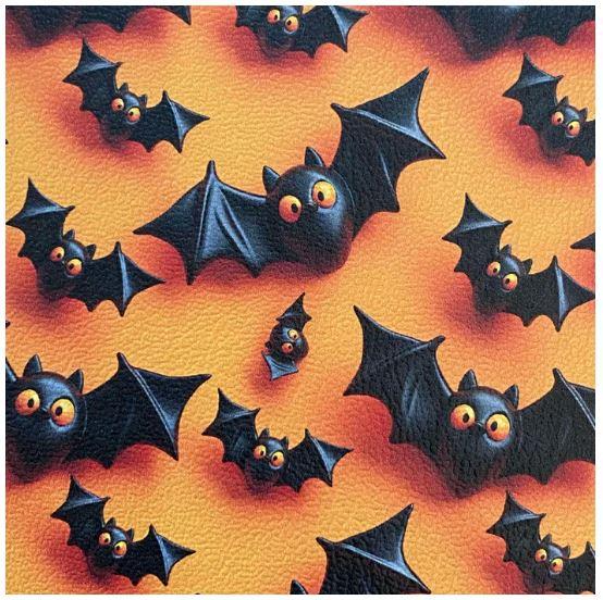 Halloween Bats on Orange