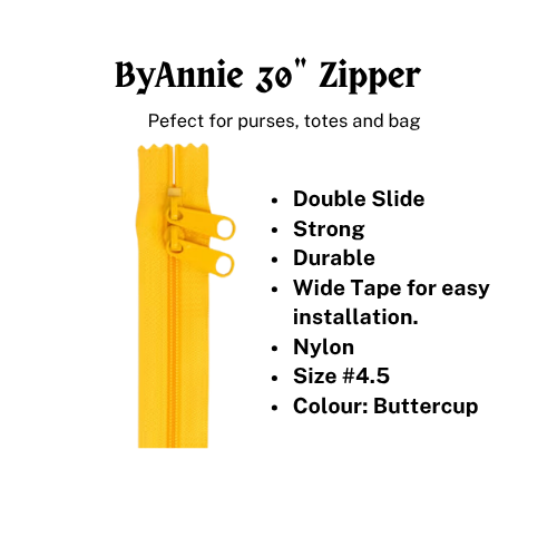 Handbag Zipper 30in Buttercup # ZIP30-190
