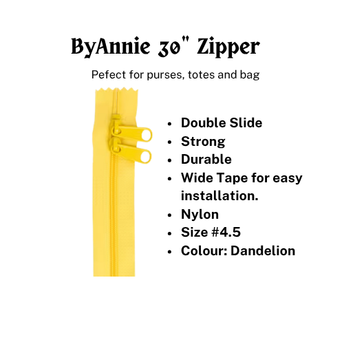 Handbag Zipper 30in Dandelion # ZIP30-195