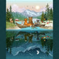 Happy Camper Panel - Dark Teal/Green  Minky  # 2742PMK-76