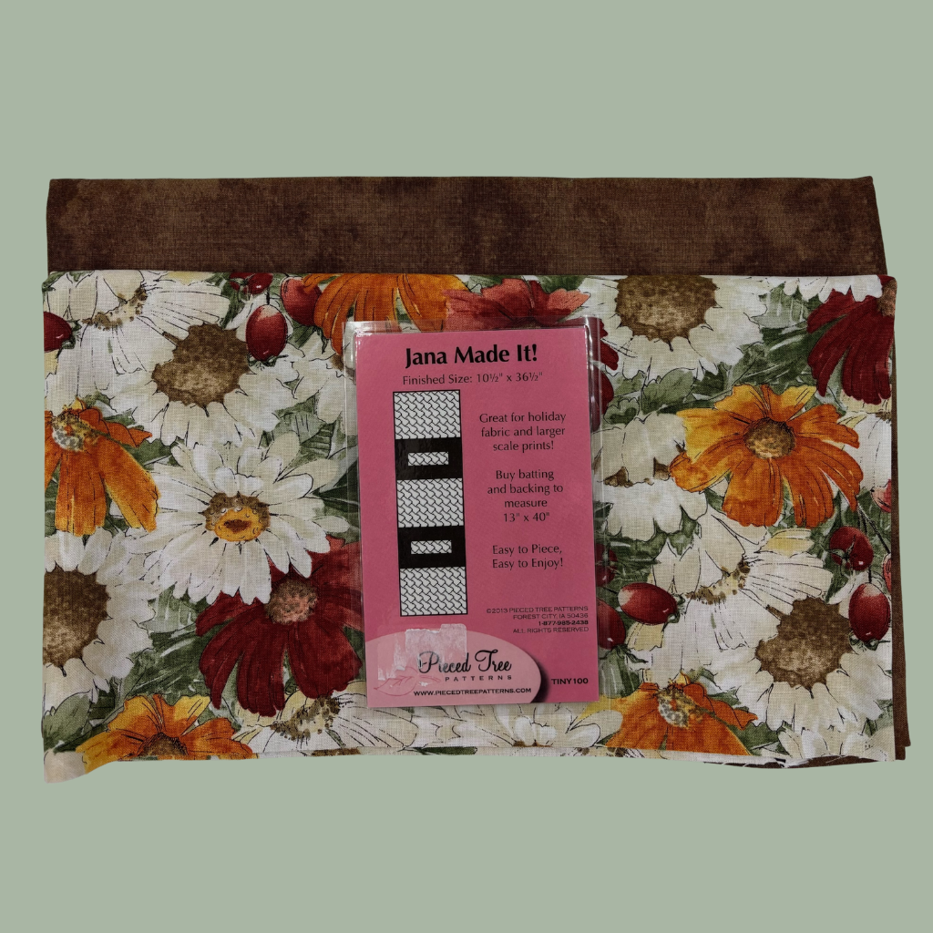 Harvest Blooms Chocolate Table Runner - 10.5" x 50"
