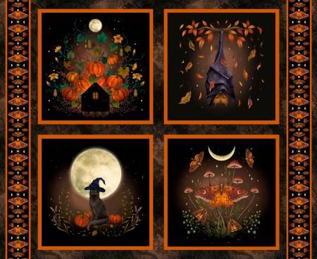 Harvest Haunt - Black Harvest Haunt Block Panel 36 Inch - BQ4815B-99