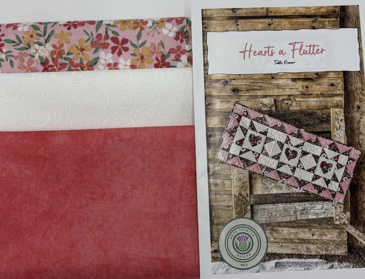 Hearts A Flutter Table Runner - Pink