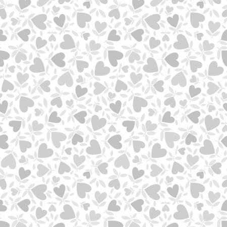 Hearts Flannel - Grey - F10693M-K
