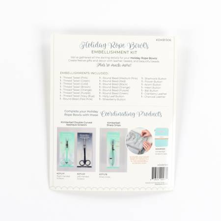 Kimberbell - Holiday Rope Bowls Embellishment Kit # KDKB1306