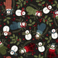 Holly Jolly Flannel - Black Snowmen # F10892M-J