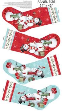 Holly Jolly Stocking Panel - White Multi - 28820-10