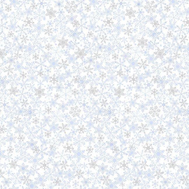 Ice Metallic Snowflakes - White - CM3659 BLZD100