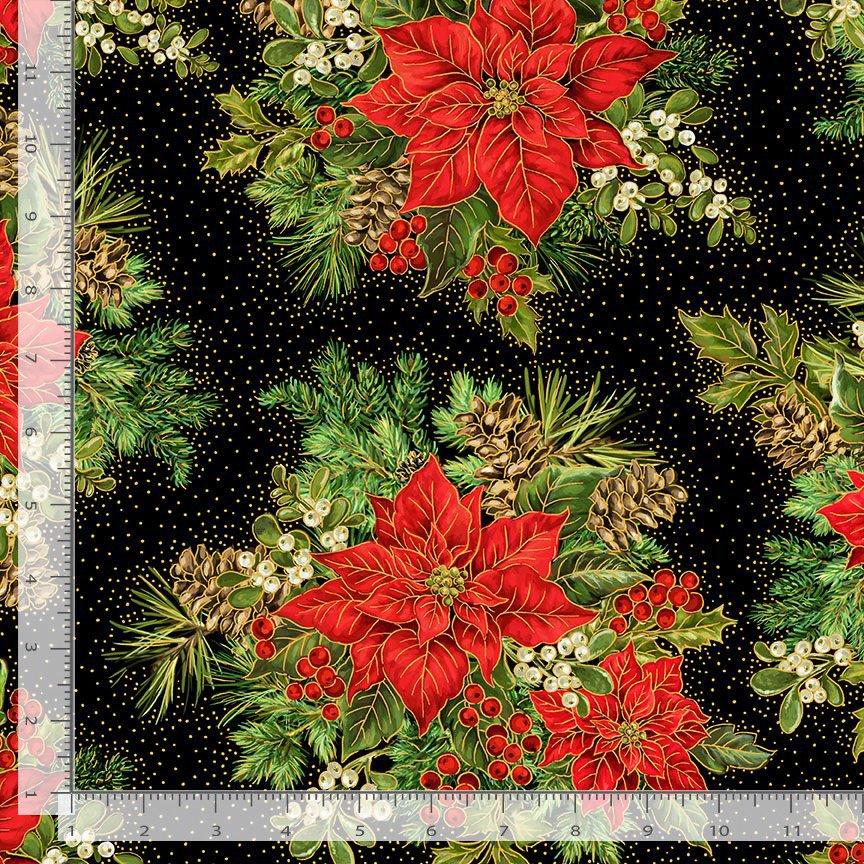 Joyful Poinsettia Bouquet - Black - CM3711