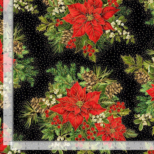 Joyful Poinsettia Bouquet - Black - CM3711