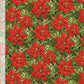 Joyful Poinsettia & Leaves - Metallic - CM3413-Green