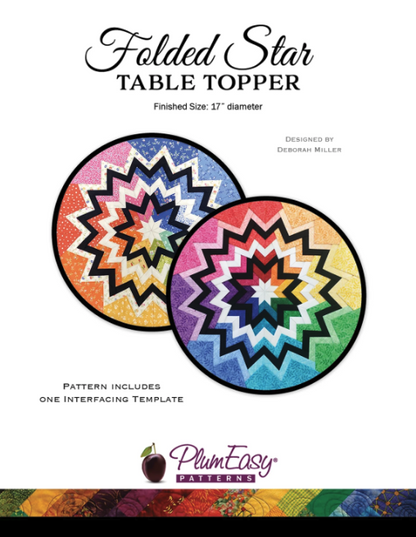 Folded Star Table Topper # PEP-127 - Quilting Pattern