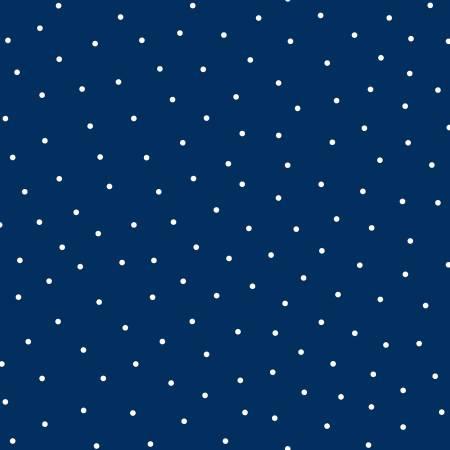 Kimberbell Basic Flannel - Navy/White Dot - MASF8210 FLAN N