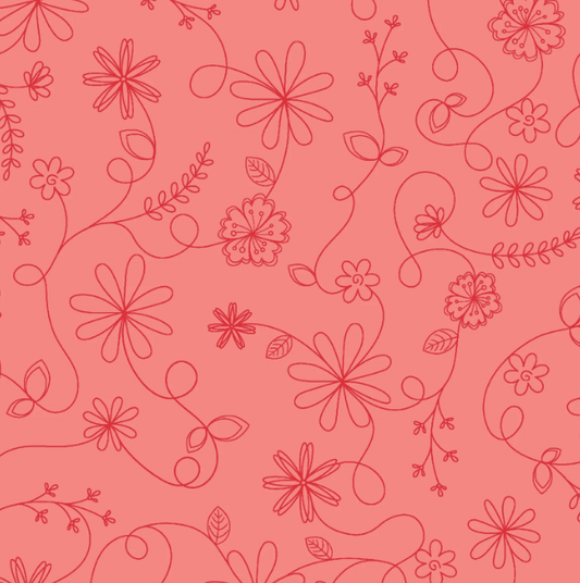 Kimberbell Basics - Peach Swirl Floral - MAS8261 P
