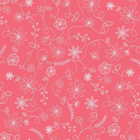 Kimberbell Basics Flannel - Deep Pink Swirl Floral - MASF8261 FLAN P2