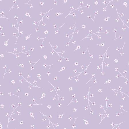 Kimberbell Basics Flannel - Violet Pretty Petals - MASF8260 FLAN V2