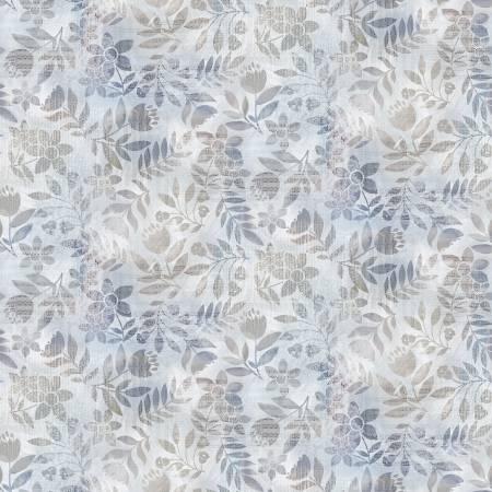 Kindly, Yours - Blue/Taupe Shaded Leaves 7.5 Inch # 8999S-13