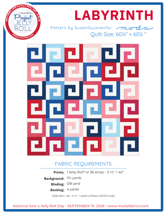 Labyrinth Jelly Roll Pattern - Free Download