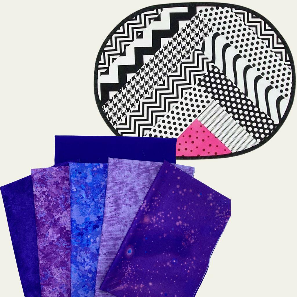 Lavender Zig Zag Placemats - includes backing kit