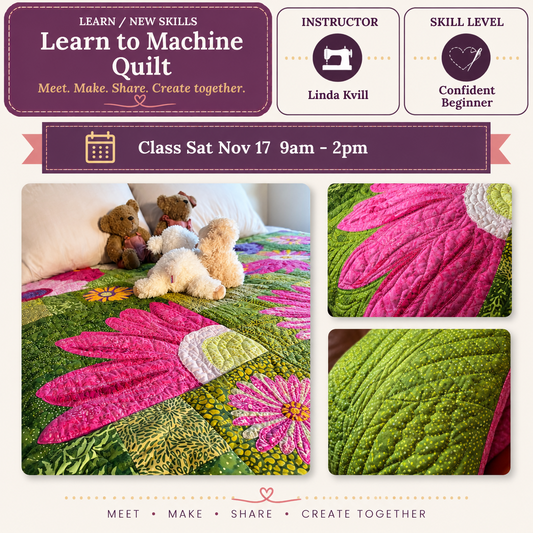 Learn to Machine Quilt - Tue Nov 17 @9am