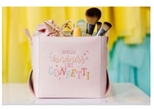 Kimberbell - Leather Storage Tote Folding - Blush - KDKB274