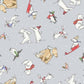 Light Gray Snowtime Flannel Animals # Y4556-5