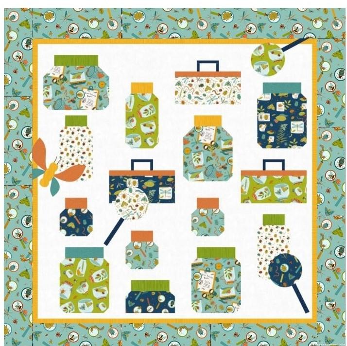 Looking At You Children's Quilt Kit - Green Border
