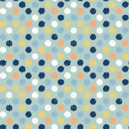 Love You To The Moon Flannel - Dots Powder - F18274R-POWDER