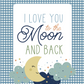 Love You To The Moon Flannel - Panel - 36.5inch - F18277R-Blue