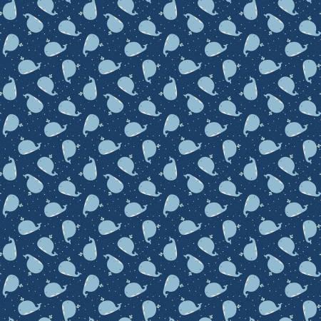 Love You To The Moon Flannel - Whales Navy - F18273R-NAVY