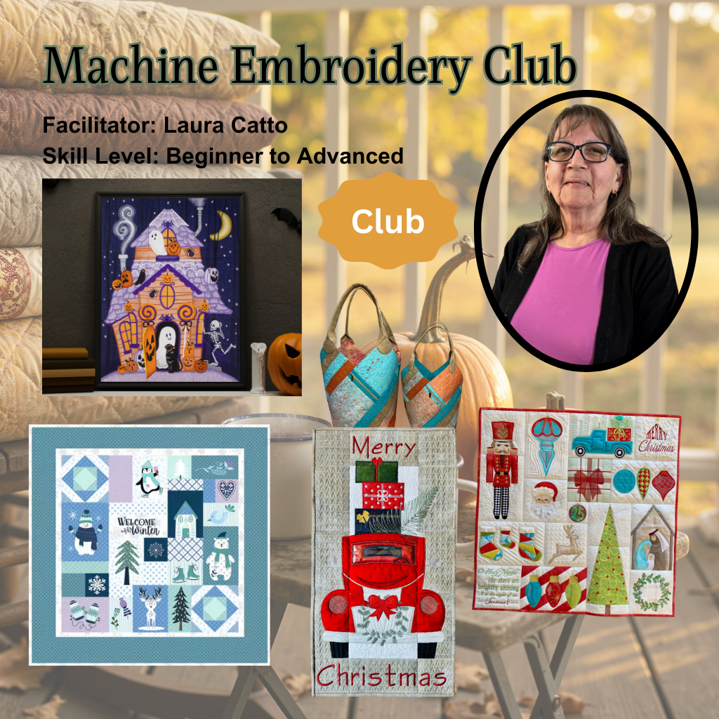 Machine Embroidery Club - Sun Jan 25 @9am