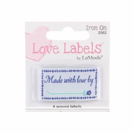 Made with Love By Lovelabels Iron-on - 1-7/8in x 1in # 2562QL