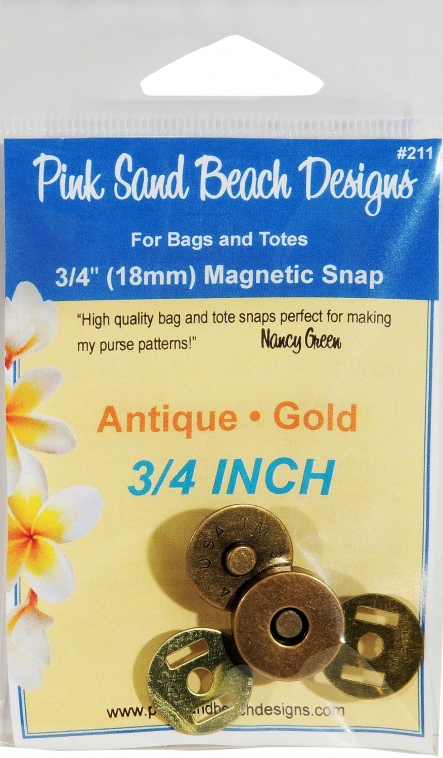 Magnetic Purse Snap - Antique Gold 3/4in (18mm) # PSB211