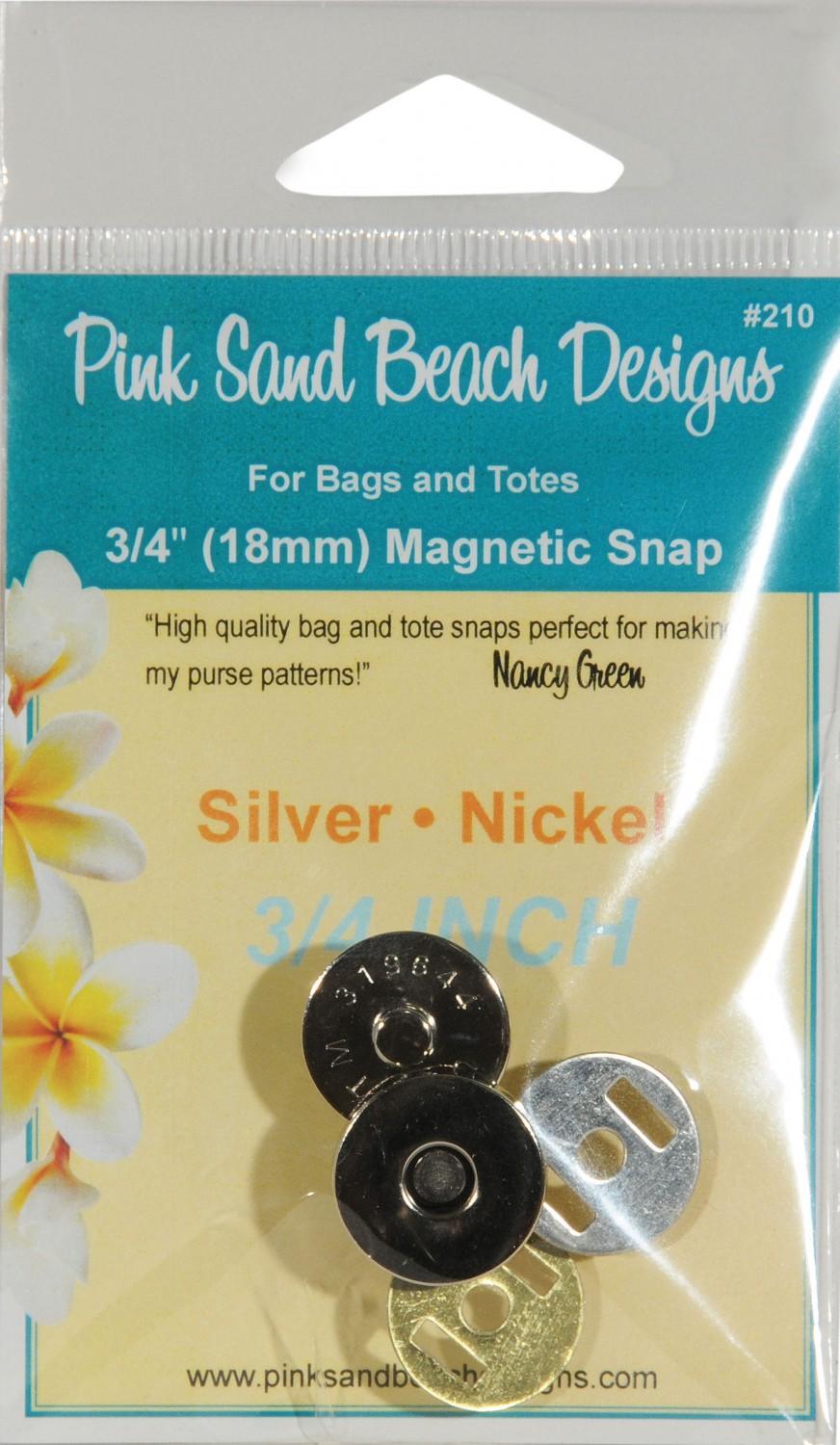 Magnetic Purse Snap - Silver Nickel 3/4in (18mm) # PSB210