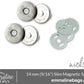 Magnetic Snap Closures - 9/16 (14mm) - Slim in Nickel Finish - 2 pack