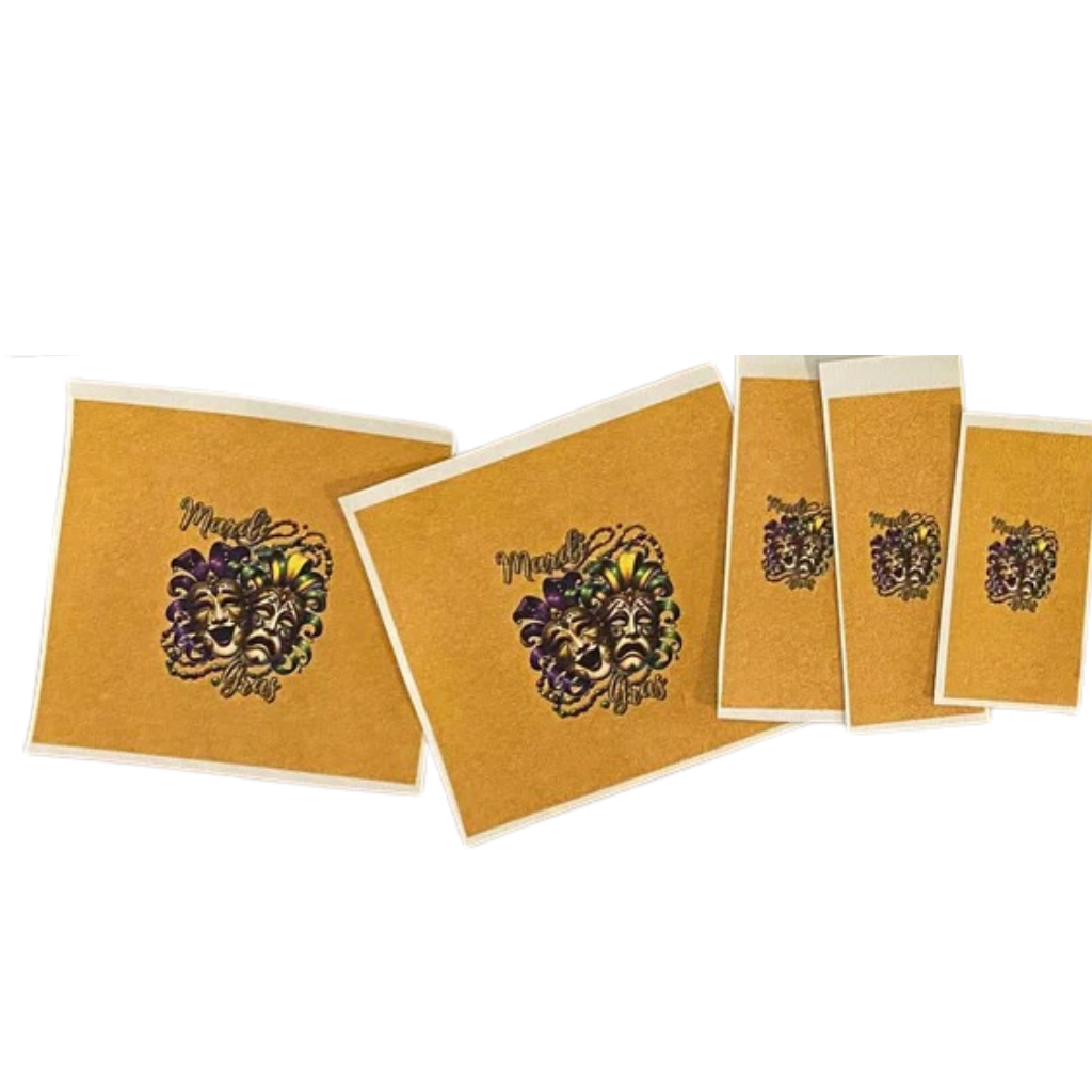 Mardi Gras Masks Chapstick & Gift Card Printed Vinyl