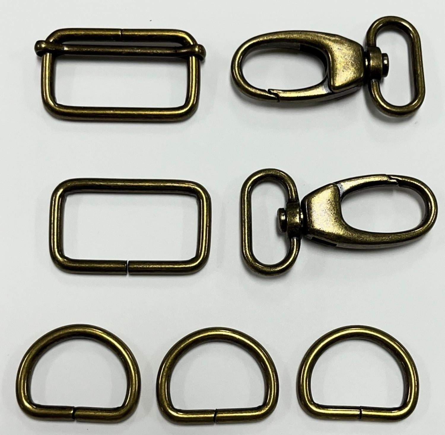 Mav Bag Hardware Kit - 1in - Antique Brass