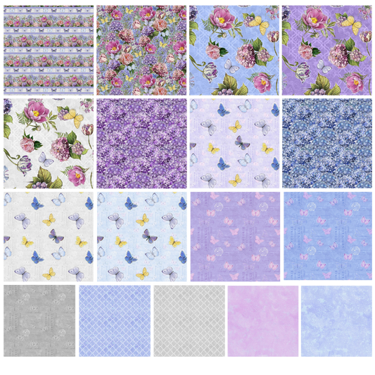 Meadowbrook Mist Block of the Month Fat Eighths Insurance Bundle